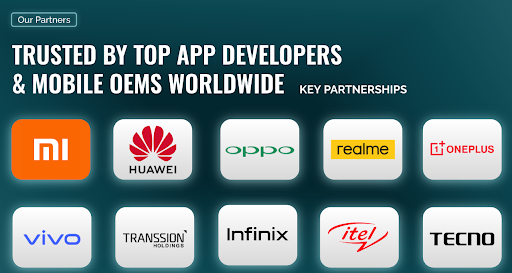 AVOW is trusted by app developers and mobile OEMs