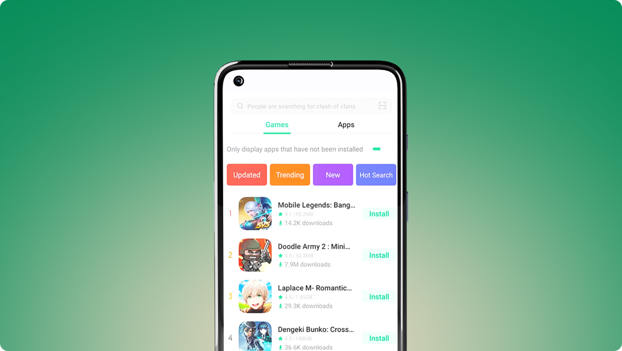 OPPO device samples, mobile OEM advertising