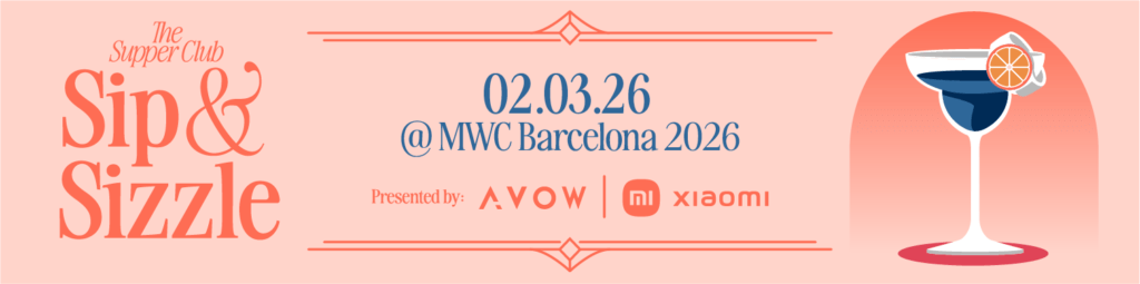 Sip & Sizzle Supper Club at MWC 2026 Side Events Barcelona presented by AVOW and Xiaomi.