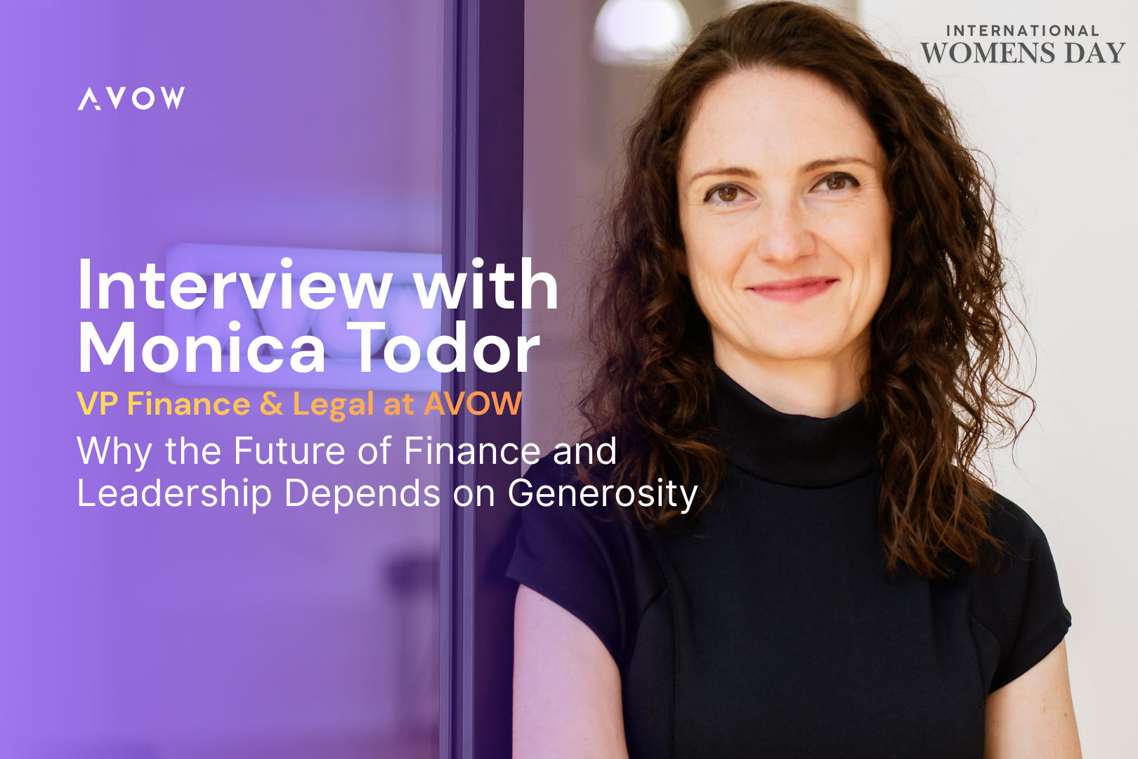 IWD 2026 Interview with AVOW's Monica Todor