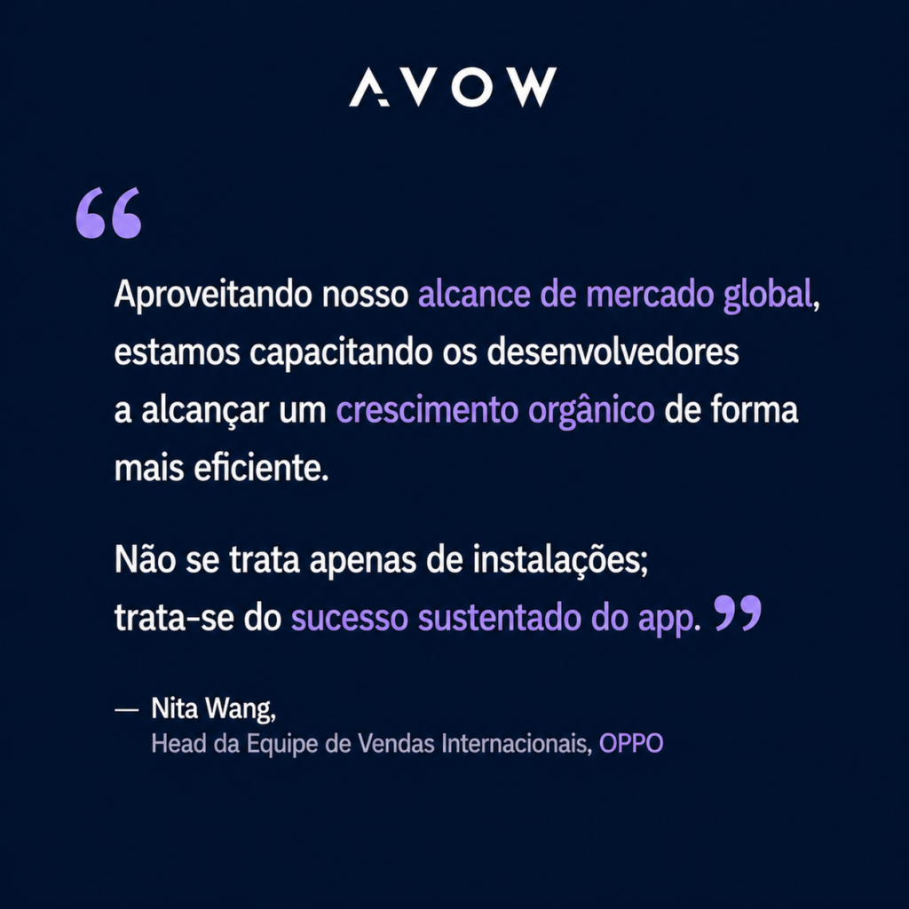 equívocos sobre mobile OEM advertising ilustrados em depoimento da OPPO sobre crescimento orgânico e sucesso sustentável de apps
