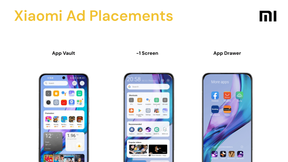 Xiaomi Ad Placements